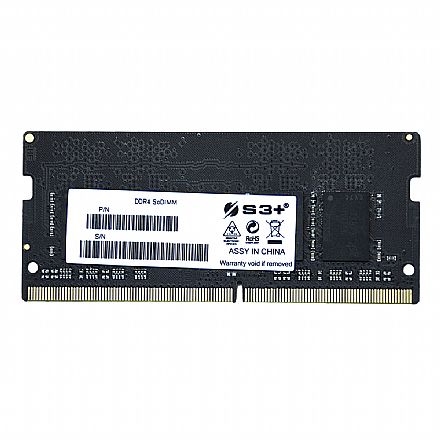 Memória SODIMM 16GB DDR4 2666MHz S3+ - para Notebook - CL19 - S3S4N2619161