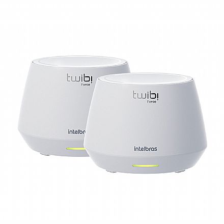 Roteador Wi-Fi Intelbras Twibi Force AX - Combo 2 unidades - Gigabit - Tecnologia Wi-Fi 6 MESH AX 1500 - MU-MIMO