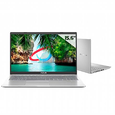 Notebook Asus Vivobook 15 X1500EA-EJ3665 - Intel i3 1115G4, RAM 8GB, SSD 256GB, Tela 15.6" Full HD, Linux - Transparent Silver
