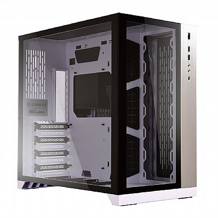 Gabinete Gamer Aquário Lian Li O11 Dynamic - Lateral e Frontal em Vidro Temperado - USB-C - USB 3.1 - E-ATX - Branco