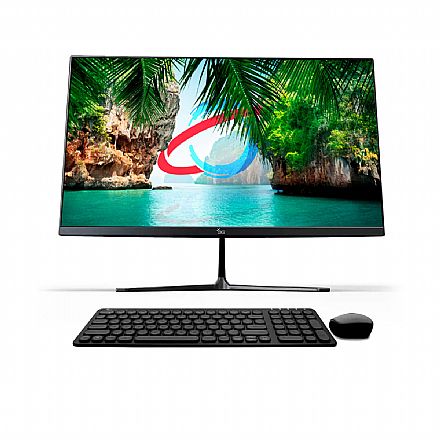 Computador All in One 3Green Black - Tela 21.5" Full HD, Intel i5, 8GB, SSD 240GB, Windows 10