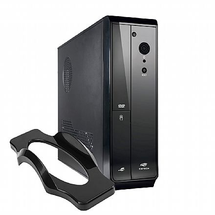 Gabinete Slim C3Tech DT-110BK - Micro-ATX - com Fonte - Preto