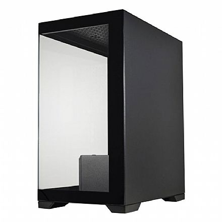 Gabinete Gamer Aquário K-Mex Poseidon CG12H5 - Lateral e Frontal em Vidro - Micro ATX - Preto