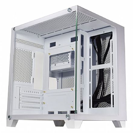 Gabinete Gamer K-Mex SpaceAqua II CGWN24 V2 - Lateral e Frontal em Vidro Temperado - USB 3.2 - Micro ATX - Branco
