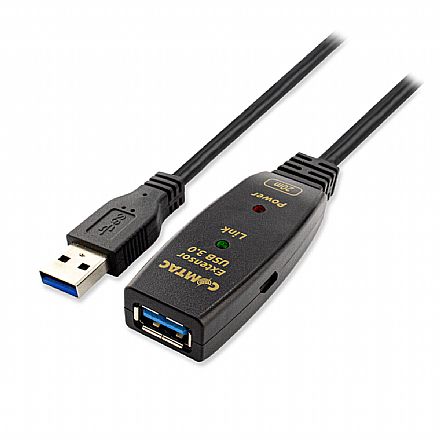 Cabo Extensor USB 3.0 AM/AF com Amplificador de Sinal - 20 metros - Comtac 28129376