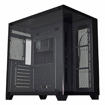 Gabinete Gamer Aquário K-Mex Ghost Shark CG02J1 - Lateral e Frontal em Vidro - ATX - Preto