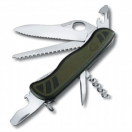 Canivete Victorinox Soldier`s 08 - com 10 funções - Verde e Preto - 0.8461.MWCH