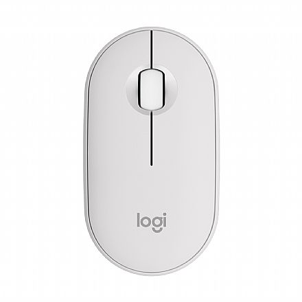 Mouse sem Fio Logitech Pebble 2 M350s - Bluetooth - Easy-Switch - 4000dpi - Compacto - Branco - 910-007047