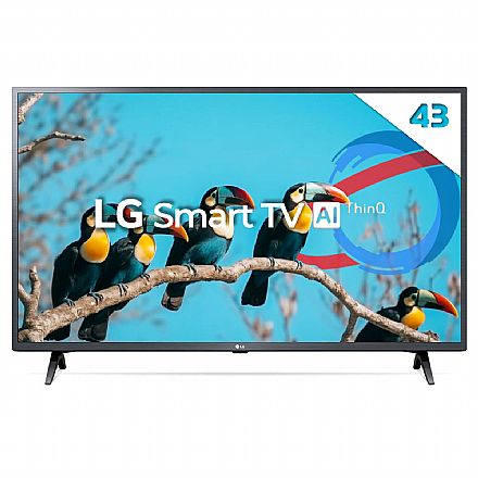 TV 43" LG 43LM6370PSB - Smart TV - WebOS - ThinqAI - HDR - Wi-Fi e Bluetooth - HDMI/USB