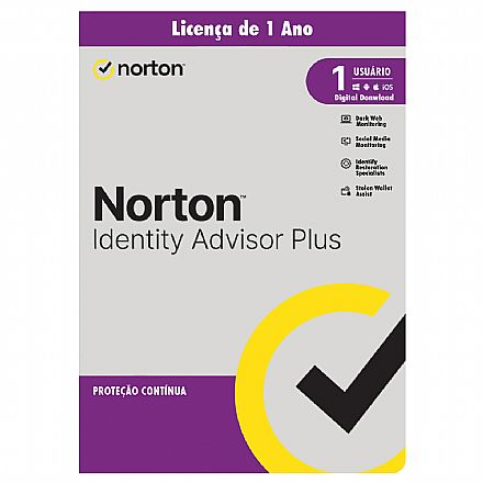 Norton Security ID Advisor Plus - Licença de 1 ano para 1 Dispositivo - Versão Download