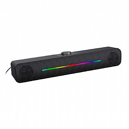 Soundbar Gamer C3Tech - 6W - LED RGB - Conector P2 e Energia USB - SB-50BK