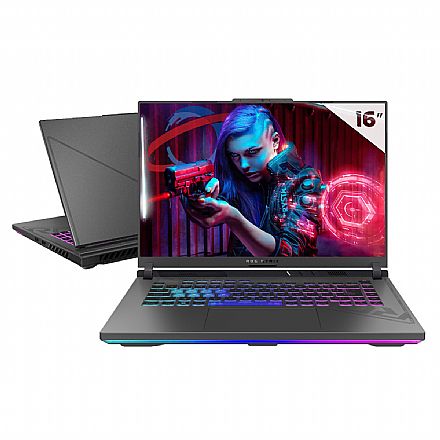 Notebook Asus ROG Strix G614JV Gaming - Intel i9 13980HX, 32GB, SSD 1TB, GeForce RTX 4060, Tela 16" WUXGA 165Hz, Windows 11 - Eclipse Gray