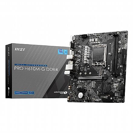 Placa Mãe MSI H610M-G Pro (LGA 1700 - DDR4 3200 O.C) - Chipset H610 - Slot M.2 - Micro ATX