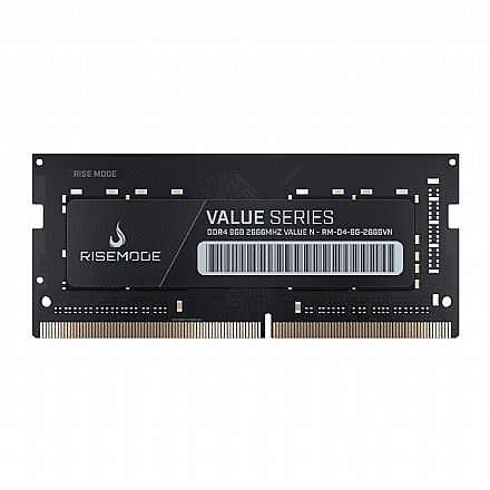 Memória SODIMM 8GB DDR4 2666MHz Rise Mode Value - para Notebook - CL19 - RM-D4-8G-2666VN
