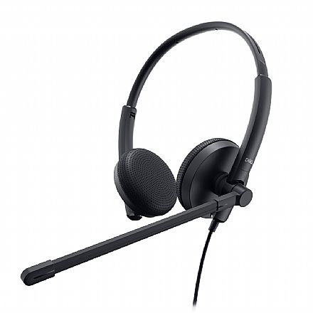 Headset Dell WH1022 - Controle de Volume - Microfone com Cancelamento de Ruído - USB - Preto - Outlet - Garantia 90 dias