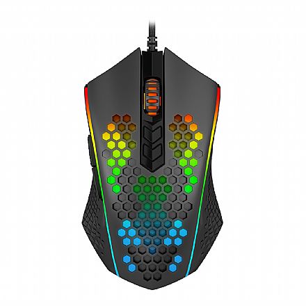 Mouse Gamer Redragon Memeanlion Honeycomb - 12400dpi - 7 Botões - Iluminação RGB - Preto - M809-K