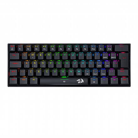 Teclado Mecânico Gamer Redragon DragonBorn - ABNT2 - Iluminação RGB - Switch Marrom - Preto - K630RGB-1