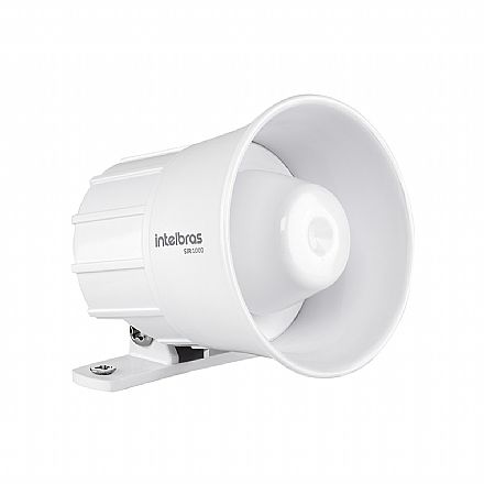 Sirene para Alarme - 9 a 15 VDC - Piezoelétrica - 105dB - Branca - Intelbras SIR 1000