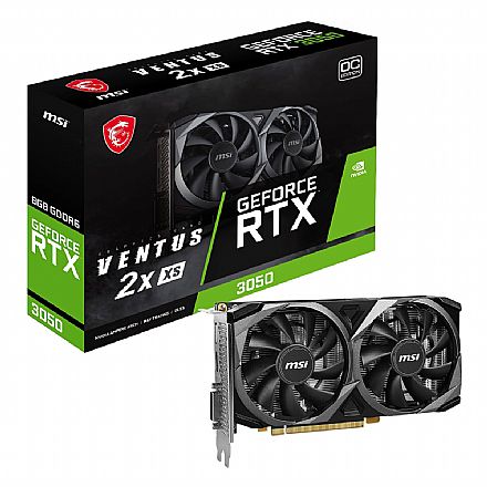 Placa de Vídeo GeForce RTX 3050 8GB GDDR6 128bits - MSI Ventus 2X XS OC - 912-V809-4266