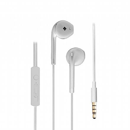 Fone de Ouvido Intra-Auricular Pulse PH333 - com Microfone - Conector P2 - Branco