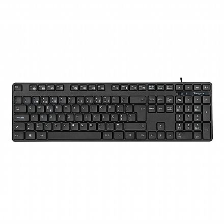 Teclado USB Multimidia Targus AKB30 - ABNT2 - Preto