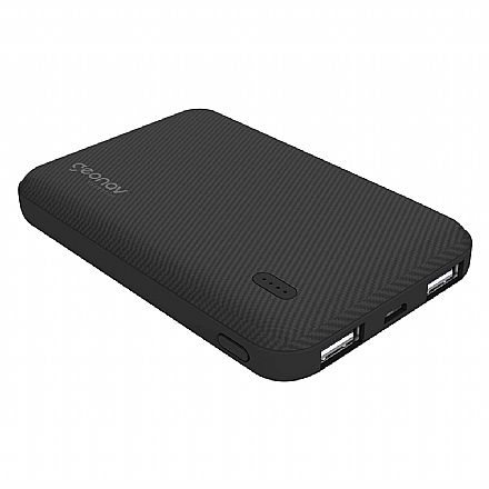 Power Bank Carregador Portátil Universal Geonav ES5KBK - Bateria Externa 5000 mAh - USB - Para Smartphones, tablets - Preto