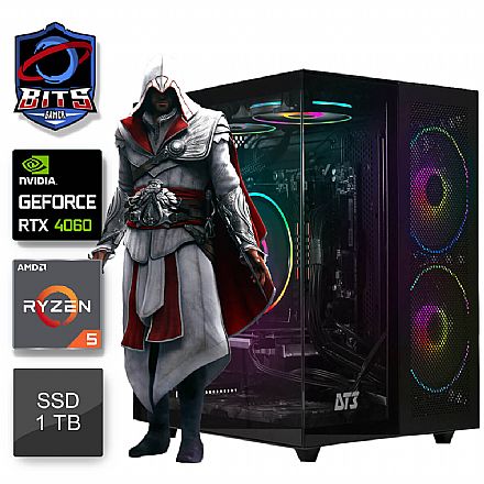 PC Gamer Bits 2025 - Ryzen 5 8400F, 16GB, SSD 1TB, Video Geforce RTX 4060 - Windows 11