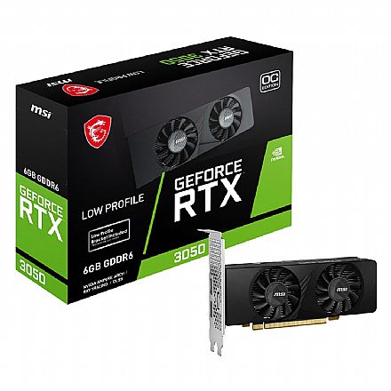 Placa de Vídeo GeForce RTX 3050 6GB GDDR6 96bits - MSI LP OC - 912-V812-023 - Low Profile