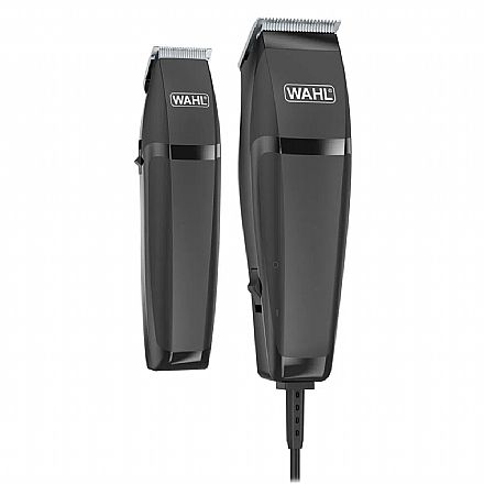 Kit Máquina Corte de Cabelo WAHL Home Cut - Cortar e Aparador de Barba - 127V - Preto