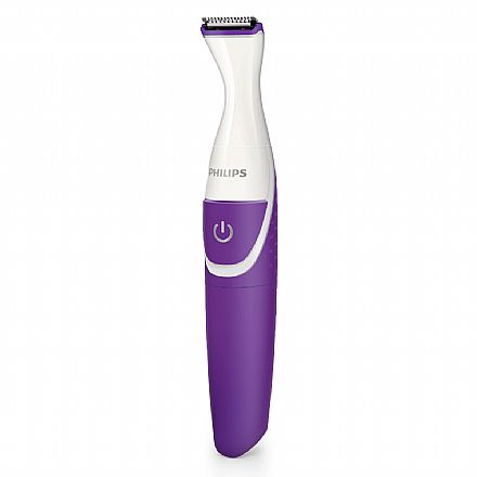 Aparador de Pelos Corporal Philips Essential Bikini BRT383/15 - Apara, Raspa e Modela - Resistente à água - Roxo e Branco