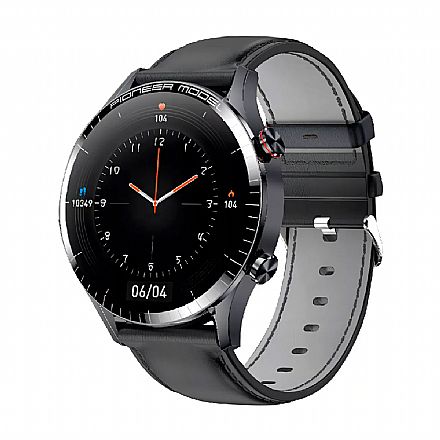 Relógio SmartWatch Level LVW-50C Preto - Tela AMOLED 1.3" - 110 Modos Esportivos - Monitor Cardíaco, Saturação de Oxigênio, Sono, WhatsApp