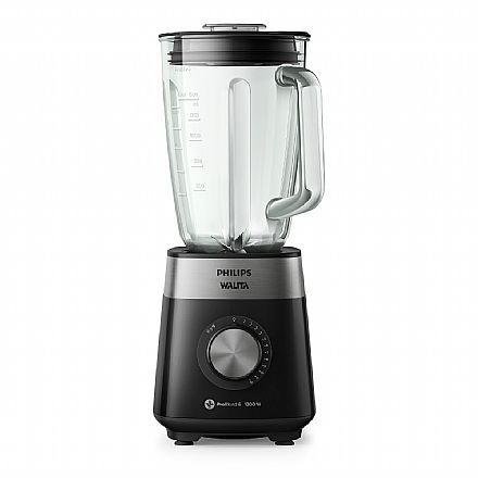 Liquidificador Philips Walita Série 5000 RI2242/93 - 127V - 6 lâminas removiveis - Jarra em Vidro - 1200W - Preto