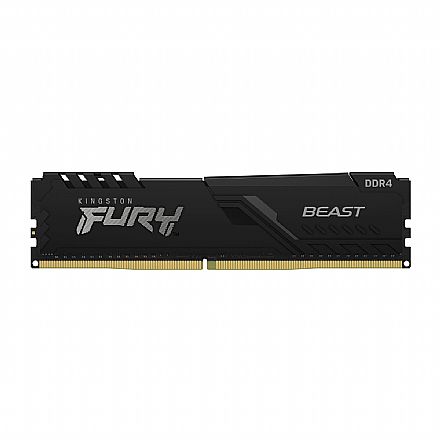 Memória 16GB DDR4 3200MHz Kingston Fury Beast - CL16 - KF432C16BB1/16