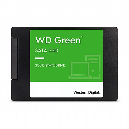 SSD 480GB Western Digital Green - SATA - Leitura 545 MB/s - Gravação 430MB/s - WDS480G3G0A