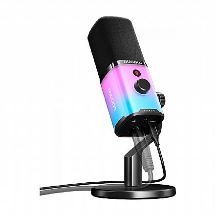 Microfone Maono PD100X - Padrão Cardioide - Conector XLR e USB-C - 16000Hz - RGB