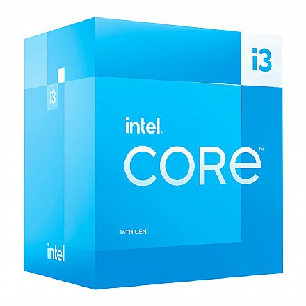Intel® Core i3 14100F - LGA 1700 - 3.5GHz (Turbo 4.7GHz) - 4 Cores 8 Threads - Cache 12MB - 14ª Geração - BX8071514100F