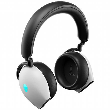 Headset Gamer Sem Fio Alienware Tri-Mode AW920H Dark Side of the Moon - Cancelamento de Ruído Ativo - Dolby Atmos - Bluetooth / 2,4GHz / P3 - RGB - Lunar Light