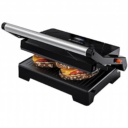 Grill Cadence Contrast GRL616 - 127V - 1000W - Aquecimento Duplo - 180º de abertura - GRL616-127