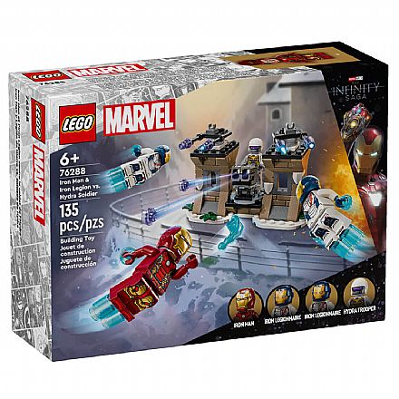 LEGO Marvel - Homem de Ferro e Legião de Ferro vs Soldado Hydra - 76288
