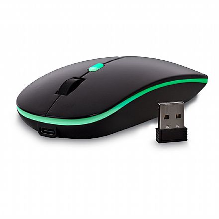 Mouse sem Fio Maxprint Croma - 2.4GHz - 1600dpi - Preto - 60000150