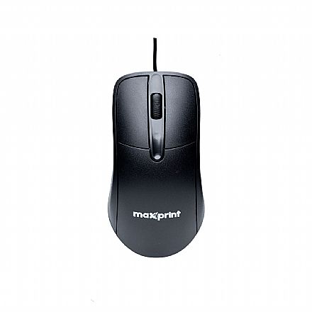 Mouse USB Maxprint OfficeEasy - 1200DPI - Preto - 60000154