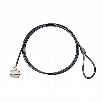 Trava de Segurança Kensington com Chave - C3Tech CS-30 - Cabo 1.8m - Preto - 440160100100