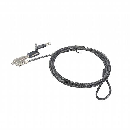 Trava de Segurança Nano com Chave - C3Tech CS-40 - Cabo 1.8m - Preto - 440160210100