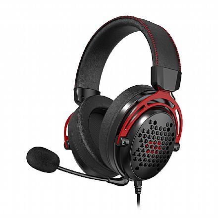 Headset Gamer Redragon Diomedes H388 - Driver 53mm - Microfone Destacável - 7.1 Canais - Conector P2 - Preto