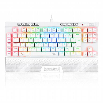 Teclado Mecânico Gamer Redragon Magic-Wand Pro - TKL - ABNT2 - RGB - Switch Blue - Branco - K587W-RGB-PRO PT-BLUE