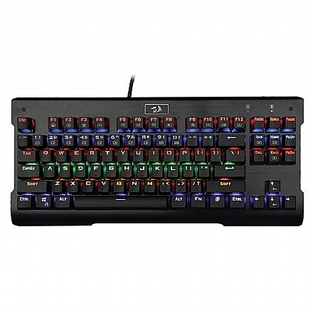 Teclado Mecânico Gamer Redragon Vishnu - Iluminação RGB - Switch Red - ABNT2 - Preto - K561-RGB PT-BLUE