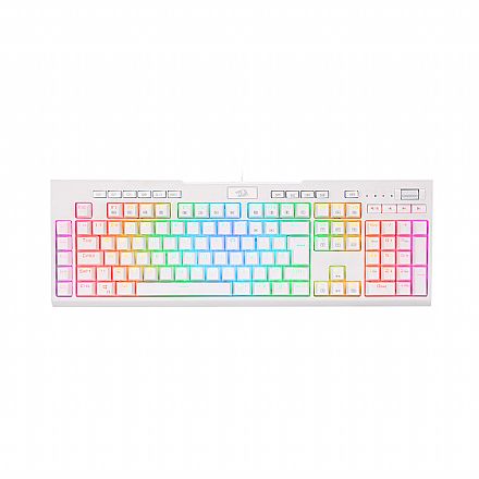 Teclado Mecânico Gamer Redragon Brahma Pro - ABNT2 - RGB Chroma - Switch Blue - Branco - K586W-RGB-PRO PT-BLUE