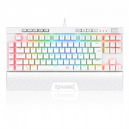 Teclado Mecânico Gamer Redragon Magic-Wand Pro - TKL - ABNT2 - RGB - Switch Red - Branco - K587W-RGB-PRO PT-RED