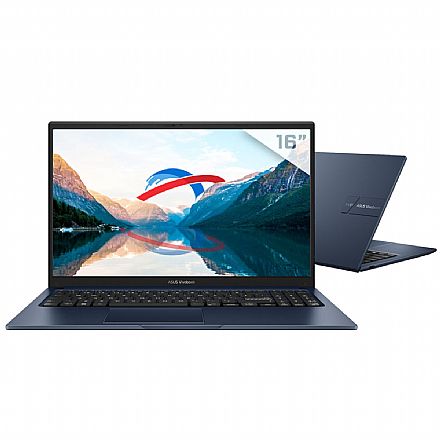 Notebook Asus Vivobook 15 X1504ZA-NJ1217 - Intel i5 1235U, RAM 20GB, SSD 512GB, Tela 16" Full HD IPS, Linux - Quiet Blue