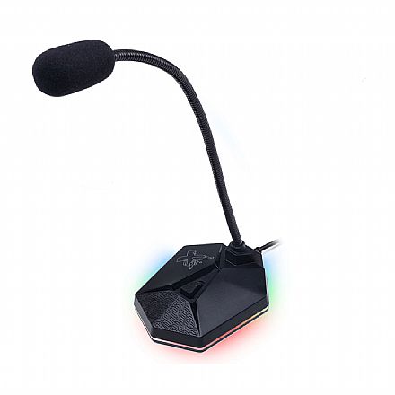 Microfone Gamer Maxprint RGB - 16000Hz - Cabo 2m - USB - 60000112